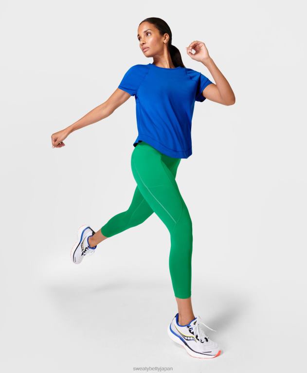 Sweaty Betty 女性 サーマ ブースト 2.0 7/8 反射ランニング レギンス L4RHF716 衣類 エレクトログリーン