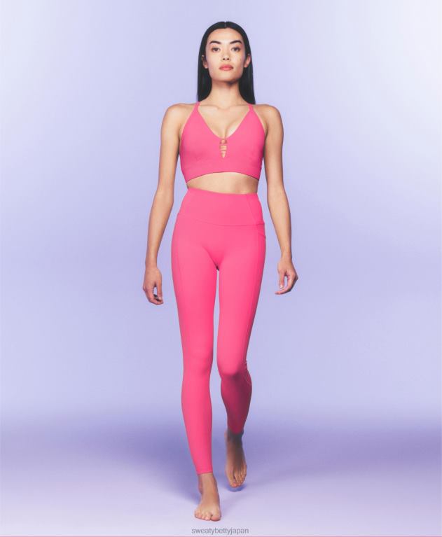 Sweaty Betty 女性 スーパーソフト7/8レギンスのカラー理論 L4RHF1011 衣類 ハッピーピンク