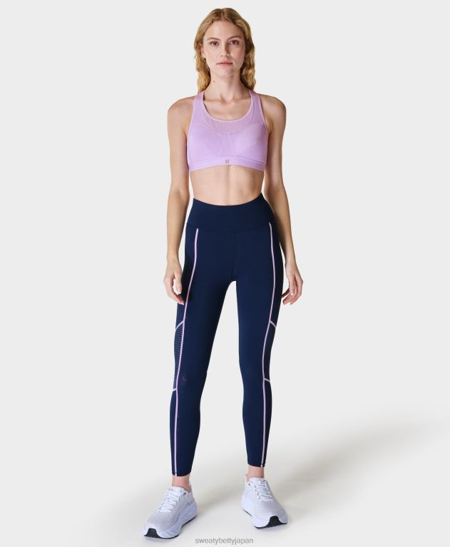 Sweaty Betty 女性 ゼログラビティ ステートメント 7/8 ラン レギンス L4RHF1049 衣類 ネイビーブルー