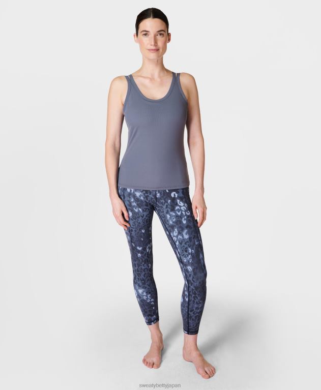 Sweaty Betty 女性 スーパーソフト7/8ヨガレギンス L4RHF115 衣類 ブルーヒョウのシャドウプリント