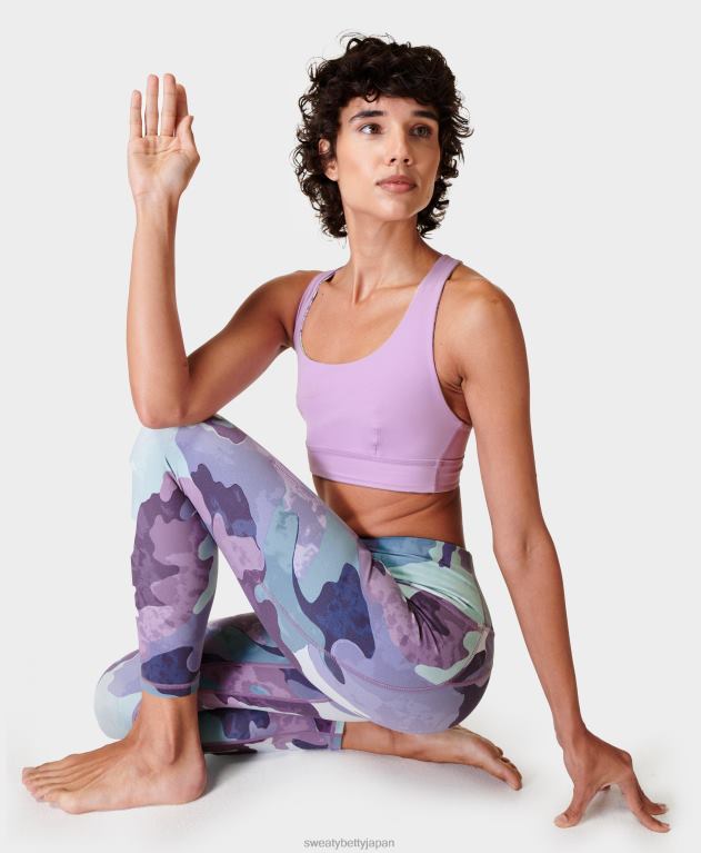 Sweaty Betty 女性 スーパーソフト7/8ヨガレギンス L4RHF117 衣類 グリーンカモパッチプリント