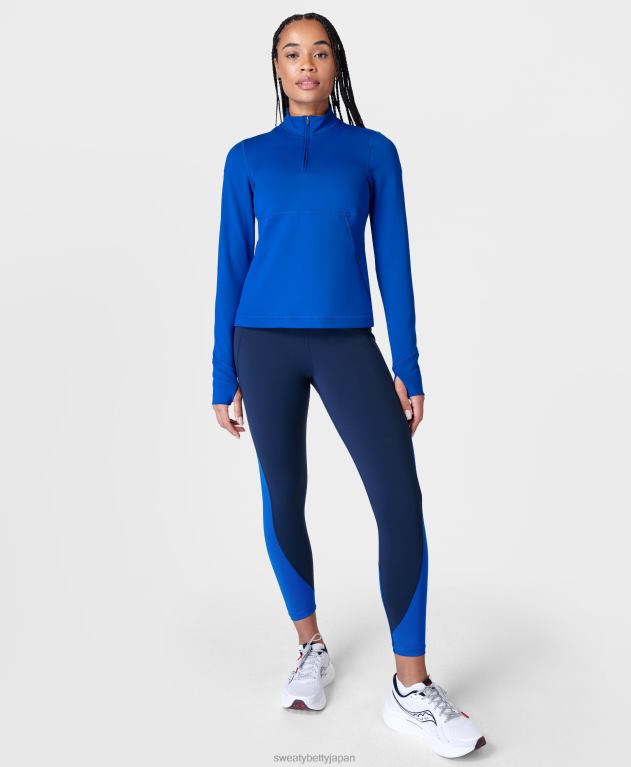 Sweaty Betty 女性 パワー 7/8 ワークアウト カラー カーブ レギンス L4RHF145 衣類 ライトニングブルー/ネイビーブルー