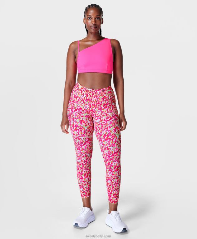 Sweaty Betty 女性 パワー 7/8 ワークアウト レギンス L4RHF15 衣類 ピンクのダブプリント