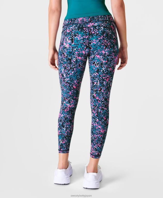 Sweaty Betty 女性 パワー 7/8 ワークアウト レギンス L4RHF19 衣類 ピンクの花びらを散りばめたプリント