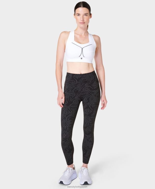 Sweaty Betty 女性 ゼログラビティ 7/8 ランニングレギンス L4RHF208 衣類 グレーのゼブラチェックプリント