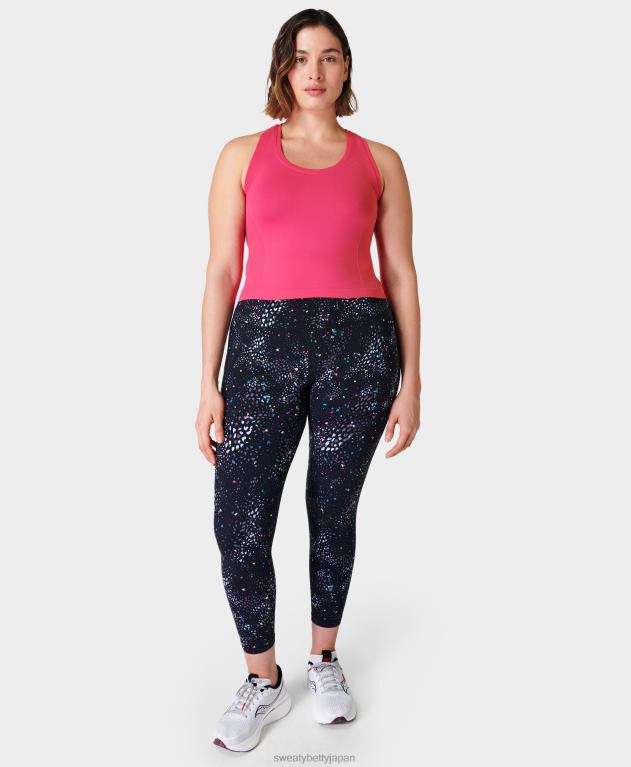 Sweaty Betty 女性 パワー 7/8 ワークアウト レギンス L4RHF22 衣類 グレーのハイブリッドジオプリント