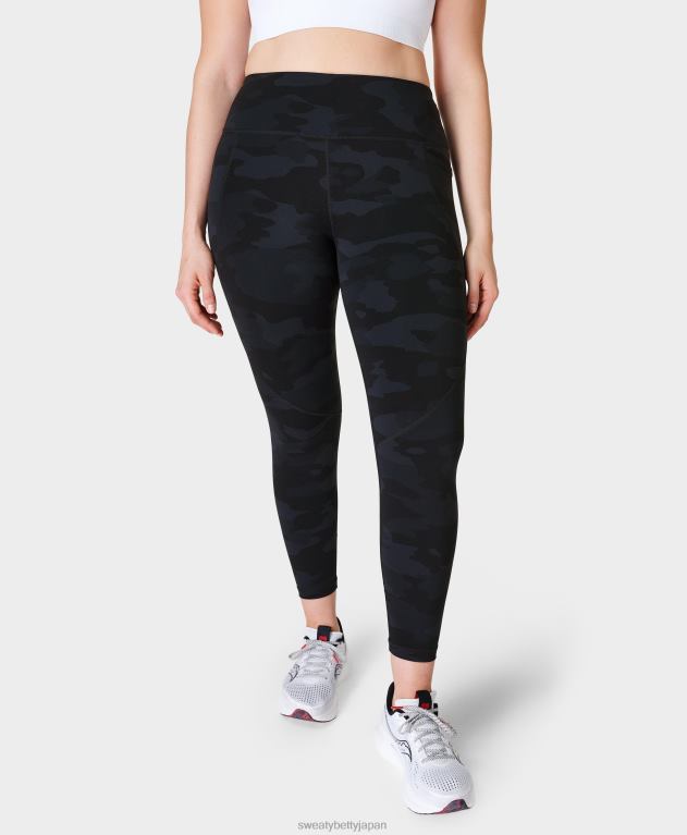 Sweaty Betty 女性 パワー 7/8 ワークアウト レギンス L4RHF30 衣類 ウルトラブラックカモプリント