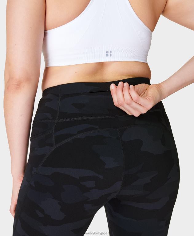 Sweaty Betty 女性 パワー 7/8 ワークアウト レギンス L4RHF30 衣類 ウルトラブラックカモプリント