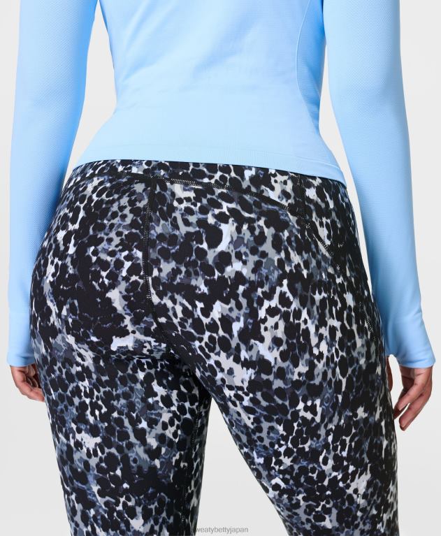 Sweaty Betty 女性 パワー 7/8 ワークアウト レギンス L4RHF36 衣類 グレーのまだらプリント