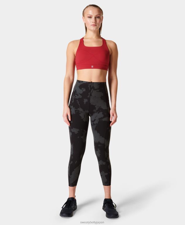 Sweaty Betty 女性 パワー ウルトラスカルプト ハイウエスト 7/8 ワークアウト レギンス L4RHF480 衣類 ブラックのフェードプリント