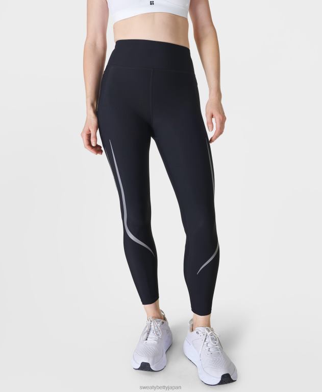 Sweaty Betty 女性 ゼロ グラビティ 7/8 イルミネーション ランニング レギンス L4RHF486 衣類 黒