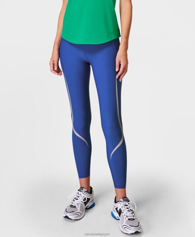 Sweaty Betty 女性 ゼロ グラビティ 7/8 イルミネーション ランニング レギンス L4RHF487 衣類 ライトニングブルー