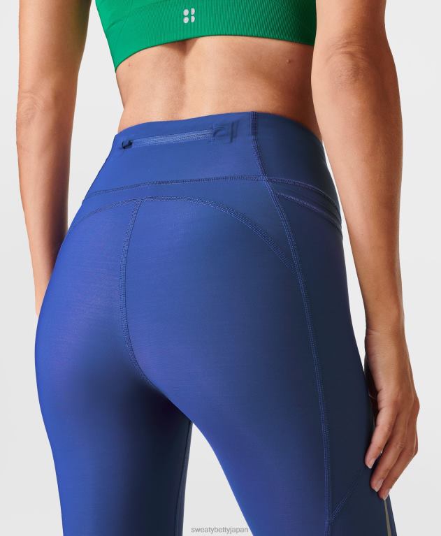 Sweaty Betty 女性 ゼロ グラビティ 7/8 イルミネーション ランニング レギンス L4RHF487 衣類 ライトニングブルー