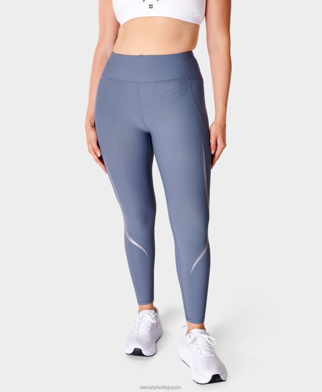 Sweaty Betty 女性 ゼロ グラビティ 7/8 イルミネーション ランニング レギンス L4RHF488 衣類 無限の青