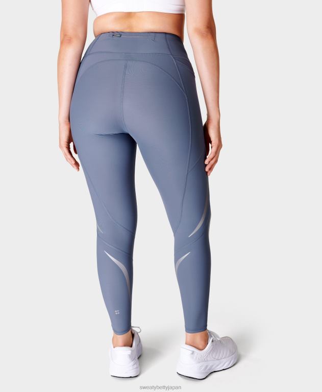 Sweaty Betty 女性 ゼロ グラビティ 7/8 イルミネーション ランニング レギンス L4RHF488 衣類 無限の青