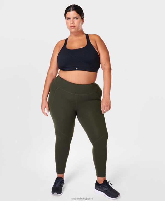 Sweaty Betty 女性 パワー 7/8 ワークアウト レギンス L4RHF4 衣類 ダークフォレストグリーン