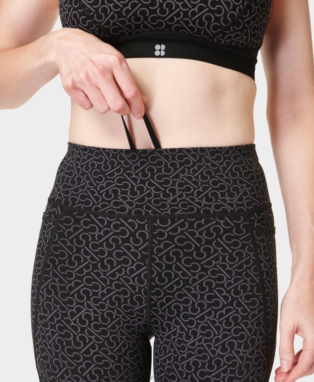 Sweaty Betty 女性 パワーアイコン 7/8 レギンス L4RHF517 衣類 グレー sb スロット プリント