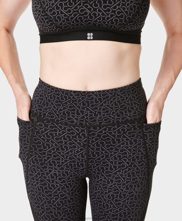 Sweaty Betty 女性 パワーアイコン 7/8 レギンス L4RHF517 衣類 グレー sb スロット プリント