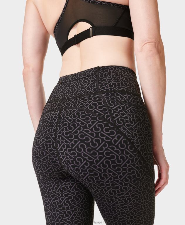 Sweaty Betty 女性 パワーアイコン 7/8 レギンス L4RHF517 衣類 グレー sb スロット プリント