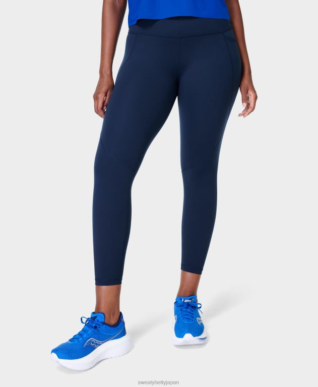 Sweaty Betty 女性 パワー 7/8 ワークアウト レギンス L4RHF5 衣類 ネイビーブルー