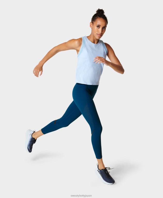 Sweaty Betty 女性 ゼログラビティ ハイウエスト 7/8 ランニングレギンス L4RHF757 衣類 藍色