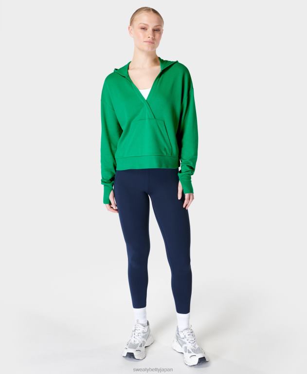 Sweaty Betty 女性 放課後のリラックスパーカー L4RHF1003 衣類 鮮やかな緑