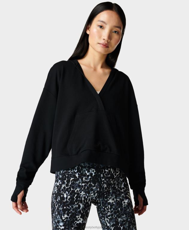 Sweaty Betty 女性 放課後のリラックスパーカー L4RHF1004 衣類 黒