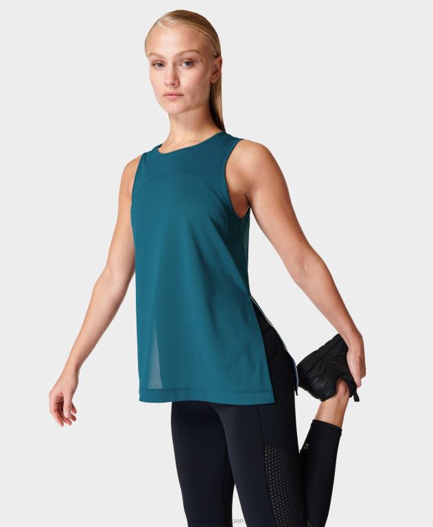 Sweaty Betty 女性 ライトスピードランニングタンクトップ L4RHF1008 衣類 カスケードブルー