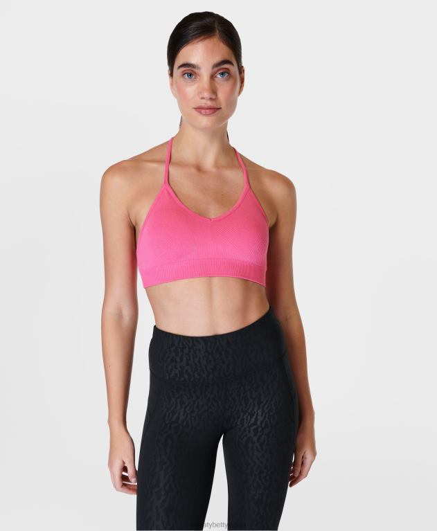 Sweaty Betty 女性 マインドフルなシームレスヨガブラ L4RHF100 衣類 カメリアピンク