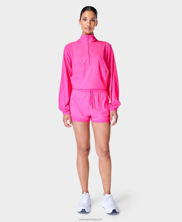 Sweaty Betty 女性 トレーニングデーのハーフジップ L4RHF1014 衣類 ホトピンク