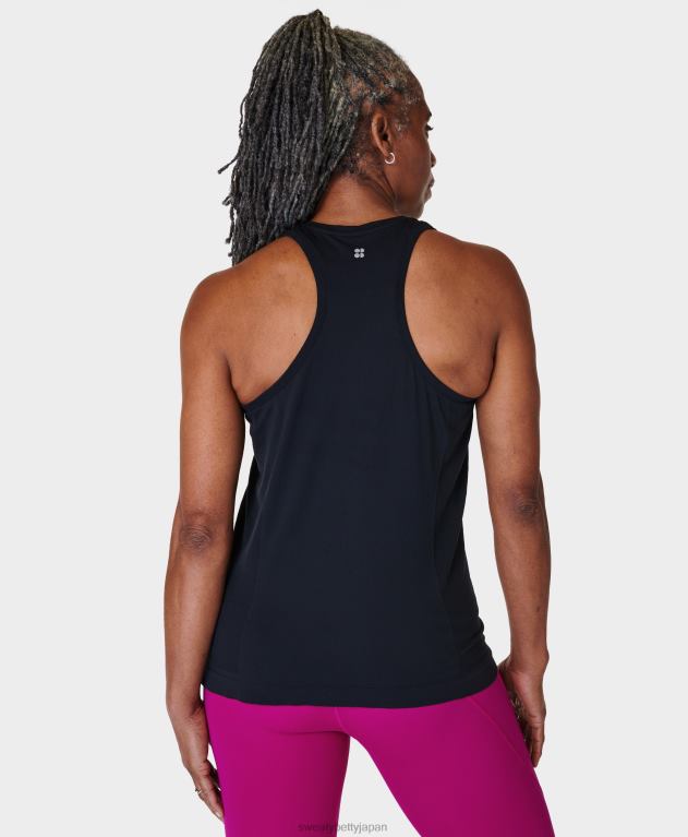 Sweaty Betty 女性 アスリートのシームレスなフェザー級トレーニング タンク L4RHF101 衣類 黒