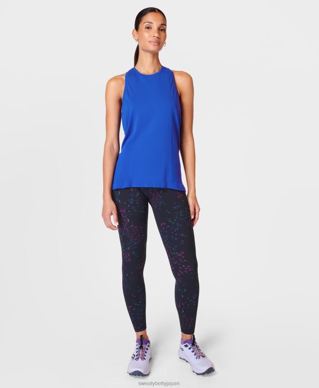 Sweaty Betty 女性 アスリートのシームレスなフェザー級トレーニング タンク L4RHF102 衣類 ライトニングブルー