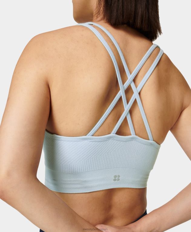 Sweaty Betty 女性 マインドフルシームレスハイネックヨガブラ L4RHF1040 衣類 ビスタブルー