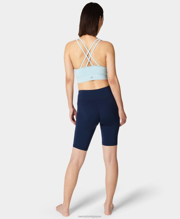 Sweaty Betty 女性 マインドフルシームレスハイネックヨガブラ L4RHF1040 衣類 ビスタブルー