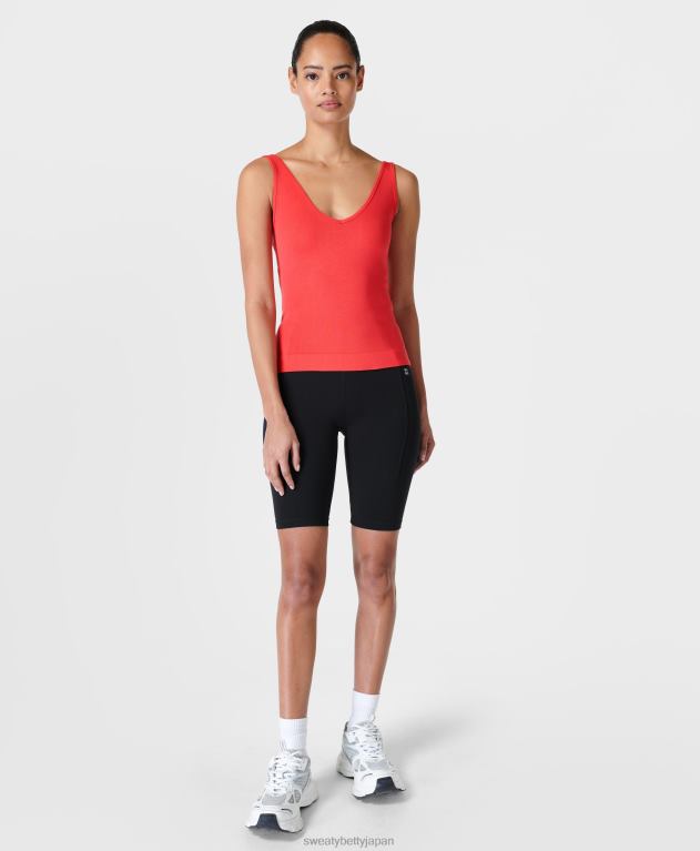 Sweaty Betty 女性 シームレスなタンクをリラックス L4RHF1042 衣類 チューリップレッド