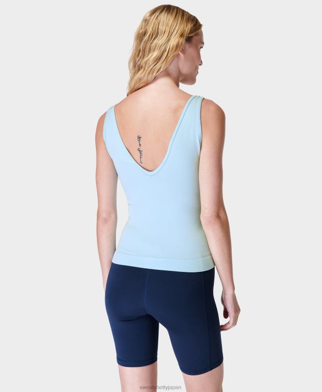 Sweaty Betty 女性 シームレスなタンクをリラックス L4RHF1043 衣類 アイスブルー