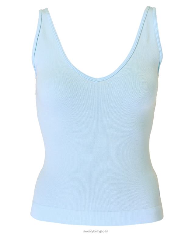 Sweaty Betty 女性 シームレスなタンクをリラックス L4RHF1043 衣類 アイスブルー