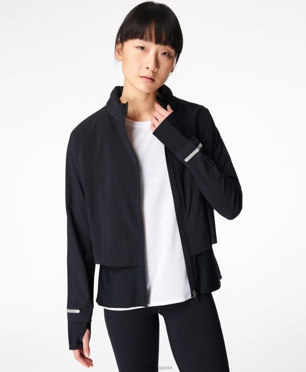 Sweaty Betty 女性 ファストトラックランニングジャケット L4RHF1045 衣類 黒