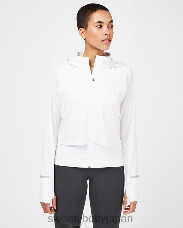 Sweaty Betty 女性 ファストトラックランニングジャケット L4RHF1046 衣類 白