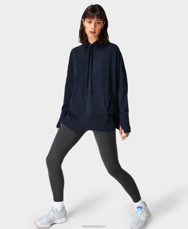 Sweaty Betty 女性 リベレートリュクスフリースパーカー L4RHF1047 衣類 ネイビーブルー