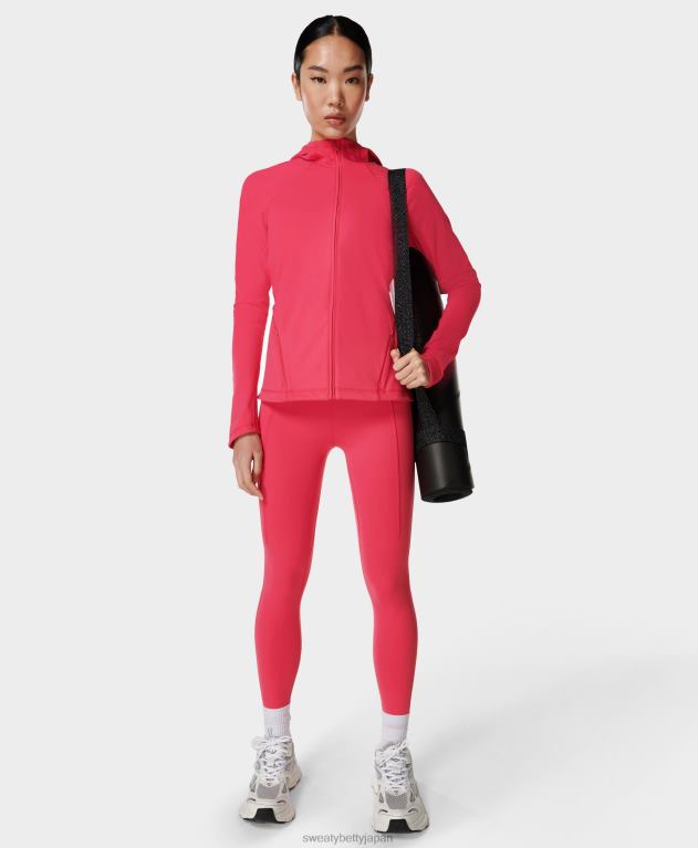 Sweaty Betty 女性 スーパーソフトワークアウトジップアップ L4RHF1048 衣類 グローピンク