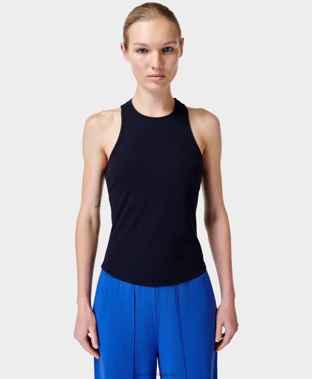 Sweaty Betty 女性 漂流シャーリングタンク L4RHF1071 衣類 ネイビーブルー