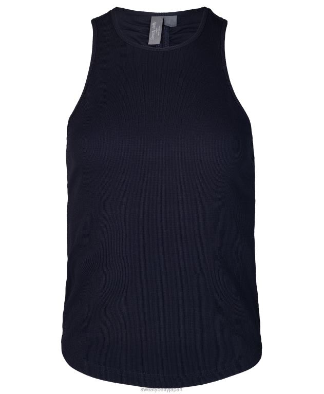 Sweaty Betty 女性 漂流シャーリングタンク L4RHF1071 衣類 ネイビーブルー