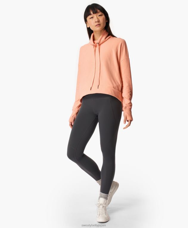 Sweaty Betty 女性 ハーモナイズイタリアンフリーススウェットシャツ L4RHF1082 衣類 ピーチオレンジマール