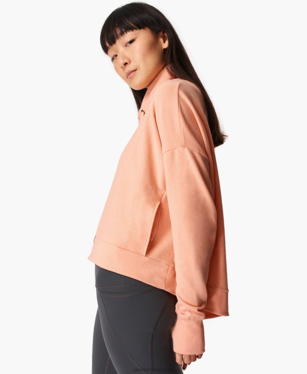 Sweaty Betty 女性 ハーモナイズイタリアンフリーススウェットシャツ L4RHF1082 衣類 ピーチオレンジマール