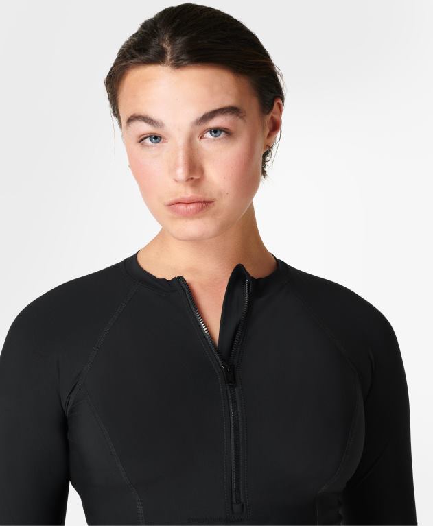 Sweaty Betty 女性 シースケープ エクストラ ライフ ラッシュ トップ L4RHF1093 衣類 黒