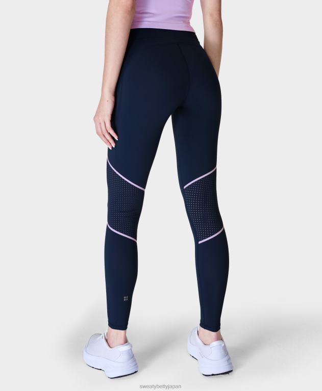 Sweaty Betty 女性 無重力ステートメント ランレギンス L4RHF1098 衣類 ネイビーブルー