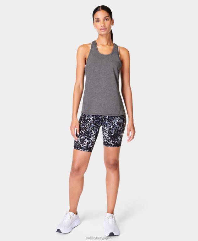 Sweaty Betty 女性 トレーニングタンクにエネルギーを供給する L4RHF1101 衣類 ブラックメランジ