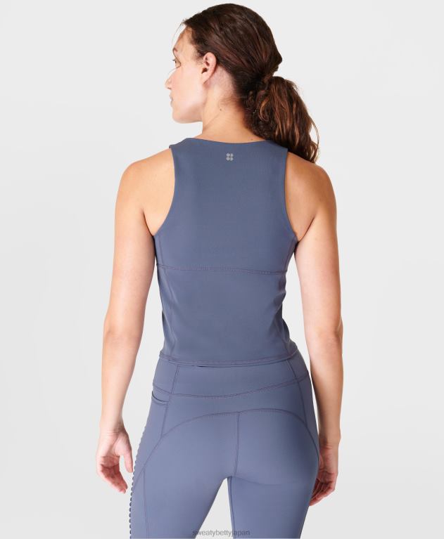 Sweaty Betty 女性 パワーホタテディテールワークアウトタンク L4RHF1109 衣類 無限の青