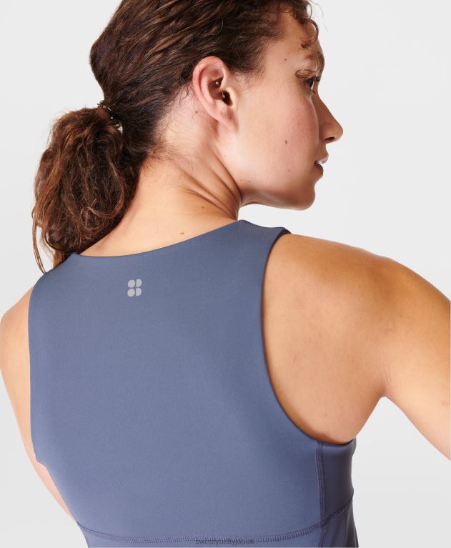 Sweaty Betty 女性 パワーホタテディテールワークアウトタンク L4RHF1109 衣類 無限の青